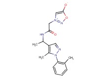 3-[2-({1-[5-methyl-1-(2-methylphenyl)-1H-pyrazol-4-yl]ethyl}amino)-2-oxoethyl]-1,2,3-oxadiazol-3-ium-5-olate