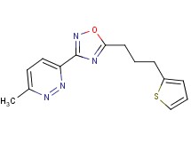 3-methyl-6-{5-[3-(2-thienyl)propyl]-1,2,4-oxadiazol-3-yl}pyridazine