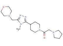 4-({4-methyl-5-[1-(pyrrolidin-1-ylacetyl)piperidin-4-yl]-4H-1,2,4-triazol-3-yl}methyl)morpholine