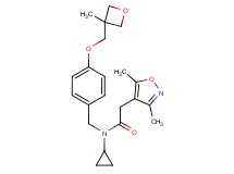 N-cyclopropyl-2-(3,5-dimethyl-4-isoxazolyl)-N-{4-[(3-methyl-3-oxetanyl)methoxy]benzyl}acetamide