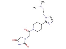 1-[2-(4-{1-[2-(dimethylamino)ethyl]-1H-imidazol-2-yl}-1-piperidinyl)-2-oxoethyl]-2,4-imidazolidinedione