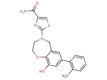 2-[9-hydroxy-7-(2-methylphenyl)-2,3-dihydro-1,4-benzoxazepin-4(5H)-yl]-1,3-thiazole-4-carboxamide