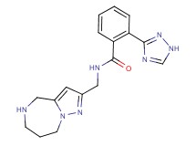 N-(5,6,7,8-tetrahydro-4H-pyrazolo[1,5-a][1,4]diazepin-2-ylmethyl)-2-(1H-1,2,4-triazol-3-yl)benzamide hydrochloride