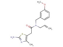 N-allyl-2-(2-amino-4-methyl-1,3-thiazol-5-yl)-N-(3-methoxybenzyl)acetamide