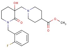 methyl 1-{[1-(2-fluorobenzyl)-3-hydroxy-2-oxo-3-piperidinyl]methyl}-4-piperidinecarboxylate