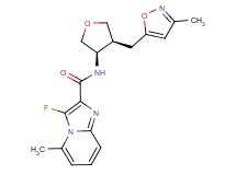 3-fluoro-5-methyl-N-{(3R*,4S*)-4-[(3-methylisoxazol-5-yl)methyl]tetrahydrofuran-3-yl}imidazo[1,2-a]pyridine-2-carboxamide
