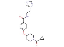 4-{[1-(cyclopropylcarbonyl)piperidin-4-yl]oxy}-N-[2-(1H-imidazol-4-yl)ethyl]benzamide