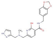 N-(1,3-benzodioxol-5-ylmethyl)-2-hydroxy-6-{[methyl(1H-pyrazol-3-ylmethyl)amino]methyl}nicotinamide