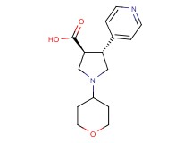 (3S*,4R*)-4-(4-pyridinyl)-1-(tetrahydro-2H-pyran-4-yl)-3-pyrrolidinecarboxylic acid