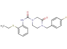 N-[2-(ethylthio)phenyl]-4-(4-fluorobenzyl)-3-oxopiperazine-1-carboxamide