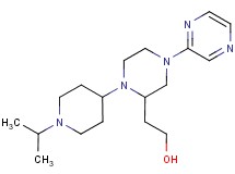 2-[1-(1-isopropyl-4-piperidinyl)-4-(2-pyrazinyl)-2-piperazinyl]ethanol