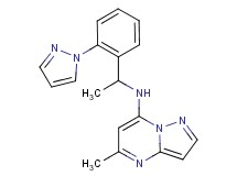 5-methyl-N-{1-[2-(1H-pyrazol-1-yl)phenyl]ethyl}pyrazolo[1,5-a]pyrimidin-7-amine