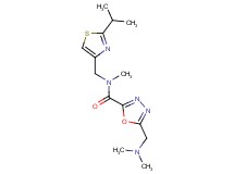5-[(dimethylamino)methyl]-N-[(2-isopropyl-1,3-thiazol-4-yl)methyl]-N-methyl-1,3,4-oxadiazole-2-carboxamide