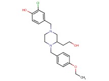 2-chloro-4-{[4-(4-ethoxybenzyl)-3-(2-hydroxyethyl)-1-piperazinyl]methyl}phenol