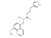 N-[(8-methoxyquinolin-5-yl)methyl]-N-methyl-4-(1H-pyrazol-4-yl)butanamide