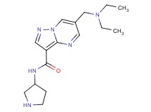 6-[(diethylamino)methyl]-N-pyrrolidin-3-ylpyrazolo[1,5-a]pyrimidine-3-carboxamide