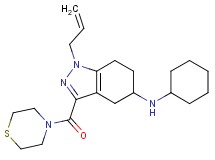 1-allyl-N-cyclohexyl-3-(4-thiomorpholinylcarbonyl)-4,5,6,7-tetrahydro-1H-indazol-5-amine
