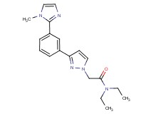 N,N-diethyl-2-{3-[3-(1-methyl-1H-imidazol-2-yl)phenyl]-1H-pyrazol-1-yl}acetamide