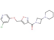 3-chloro-5-({3-[(3-piperidin-1-ylazetidin-1-yl)carbonyl]isoxazol-5-yl}methoxy)pyridine