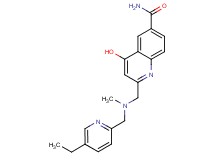 2-{[[(5-ethylpyridin-2-yl)methyl](methyl)amino]methyl}-4-hydroxyquinoline-6-carboxamide