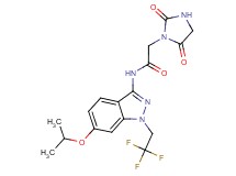 2-(2,5-dioxoimidazolidin-1-yl)-N-[6-isopropoxy-1-(2,2,2-trifluoroethyl)-1H-indazol-3-yl]acetamide