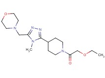 4-({5-[1-(ethoxyacetyl)piperidin-4-yl]-4-methyl-4H-1,2,4-triazol-3-yl}methyl)morpholine