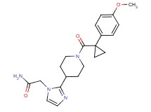 2-[2-(1-{[1-(4-methoxyphenyl)cyclopropyl]carbonyl}-4-piperidinyl)-1H-imidazol-1-yl]acetamide