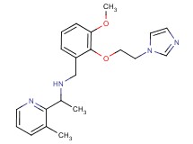 N-{2-[2-(1H-imidazol-1-yl)ethoxy]-3-methoxybenzyl}-1-(3-methylpyridin-2-yl)ethanamine