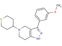 3-(3-methoxyphenyl)-5-(tetrahydro-2H-thiopyran-4-yl)-4,5,6,7-tetrahydro-1H-pyrazolo[4,3-c]pyridine