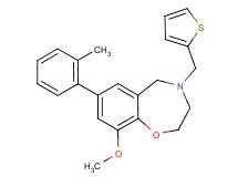9-methoxy-7-(2-methylphenyl)-4-(2-thienylmethyl)-2,3,4,5-tetrahydro-1,4-benzoxazepine
