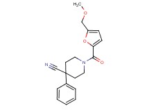 1-[5-(methoxymethyl)-2-furoyl]-4-phenylpiperidine-4-carbonitrile
