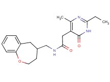 2-(2-ethyl-4-methyl-6-oxo-1,6-dihydropyrimidin-5-yl)-N-(2,3,4,5-tetrahydro-1-benzoxepin-4-ylmethyl)acetamide