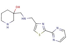 3-[({[2-(2-pyrimidinyl)-1,3-thiazol-4-yl]methyl}amino)methyl]-3-piperidinol dihydrochloride