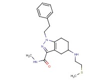 N-methyl-5-{[2-(methylthio)ethyl]amino}-1-(2-phenylethyl)-4,5,6,7-tetrahydro-1H-indazole-3-carboxamide