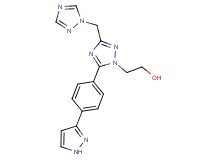 2-[5-[4-(1H-pyrazol-3-yl)phenyl]-3-(1H-1,2,4-triazol-1-ylmethyl)-1H-1,2,4-triazol-1-yl]ethanol