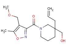 (3-allyl-1-{[4-(methoxymethyl)-5-methyl-3-isoxazolyl]carbonyl}-3-piperidinyl)methanol