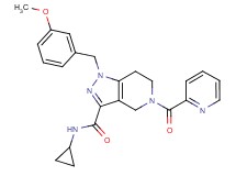 N-cyclopropyl-1-(3-methoxybenzyl)-5-(2-pyridinylcarbonyl)-4,5,6,7-tetrahydro-1H-pyrazolo[4,3-c]pyridine-3-carboxamide