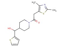 {1-[(2,4-dimethyl-1,3-thiazol-5-yl)acetyl]piperidin-4-yl}(2-thienyl)methanol