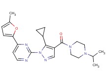 2-{5-cyclopropyl-4-[(4-isopropyl-1-piperazinyl)carbonyl]-1H-pyrazol-1-yl}-4-(5-methyl-2-furyl)pyrimidine