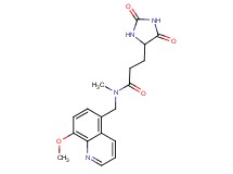 3-(2,5-dioxo-4-imidazolidinyl)-N-[(8-methoxy-5-quinolinyl)methyl]-N-methylpropanamide