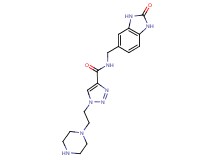 N-[(2-oxo-2,3-dihydro-1H-benzimidazol-5-yl)methyl]-1-(2-piperazin-1-ylethyl)-1H-1,2,3-triazole-4-carboxamide