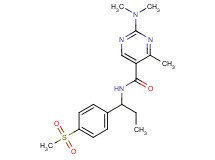 2-(dimethylamino)-4-methyl-N-{1-[4-(methylsulfonyl)phenyl]propyl}-5-pyrimidinecarboxamide