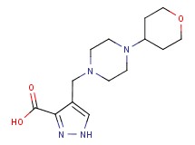 4-{[4-(tetrahydro-2H-pyran-4-yl)piperazin-1-yl]methyl}-1H-pyrazole-3-carboxylic acid