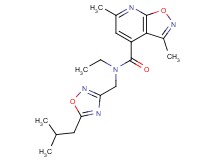 N-ethyl-N-[(5-isobutyl-1,2,4-oxadiazol-3-yl)methyl]-3,6-dimethylisoxazolo[5,4-b]pyridine-4-carboxamide