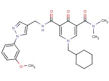 1-(cyclohexylmethyl)-N'-{[1-(3-methoxyphenyl)-1H-pyrazol-4-yl]methyl}-N,N-dimethyl-4-oxo-1,4-dihydro-3,5-pyridinedicarboxamide