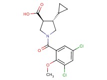 (3S*,4S*)-4-cyclopropyl-1-(3,5-dichloro-2-methoxybenzoyl)-3-pyrrolidinecarboxylic acid