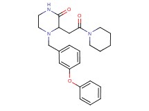 3-[2-oxo-2-(1-piperidinyl)ethyl]-4-(3-phenoxybenzyl)-2-piperazinone