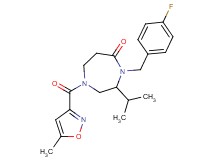 4-(4-fluorobenzyl)-3-isopropyl-1-[(5-methylisoxazol-3-yl)carbonyl]-1,4-diazepan-5-one