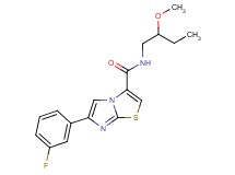 6-(3-fluorophenyl)-N-(2-methoxybutyl)imidazo[2,1-b][1,3]thiazole-3-carboxamide