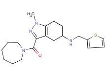 3-(1-azepanylcarbonyl)-1-methyl-N-(2-thienylmethyl)-4,5,6,7-tetrahydro-1H-indazol-5-amine